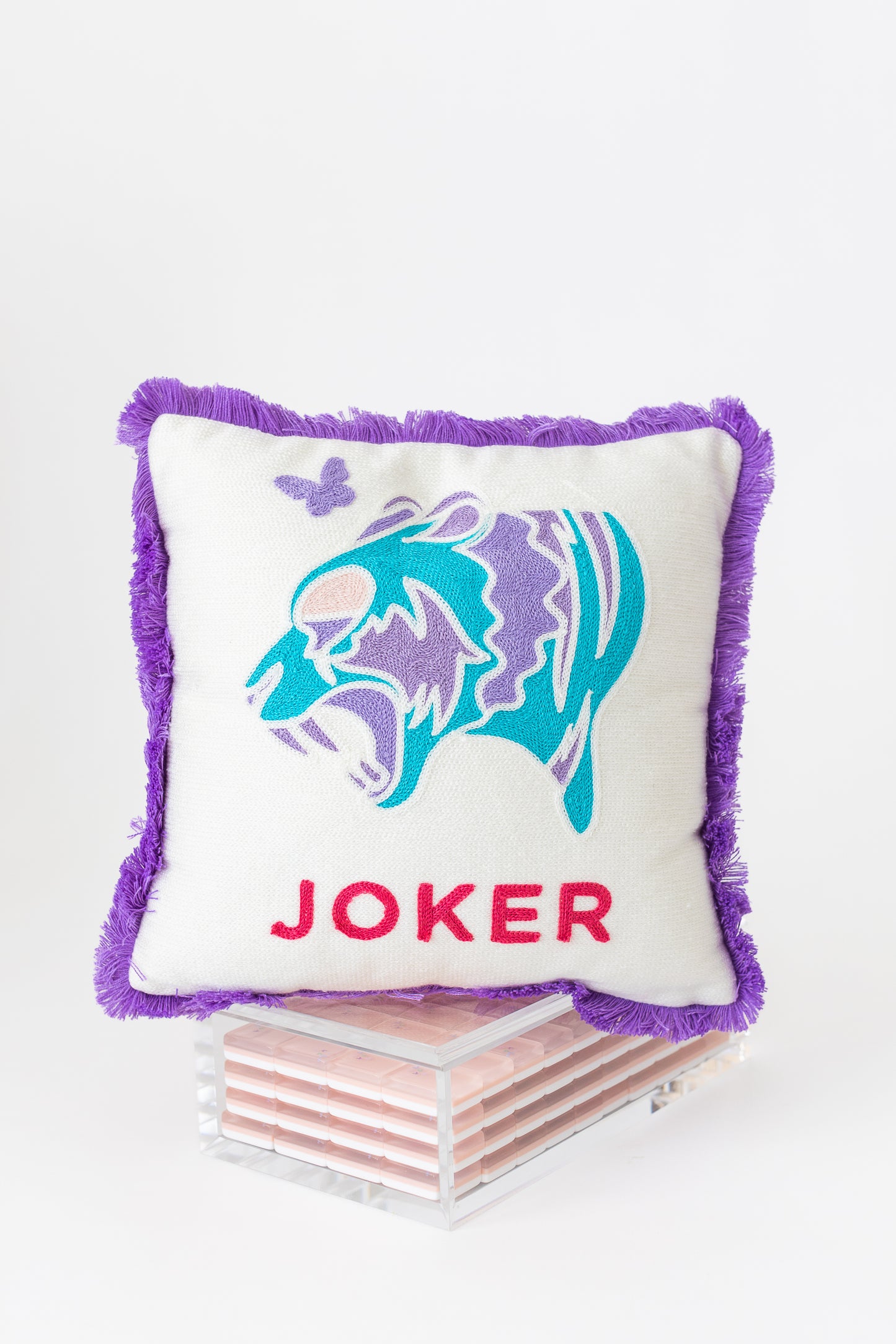 Mahjong Needlepoint Pillow