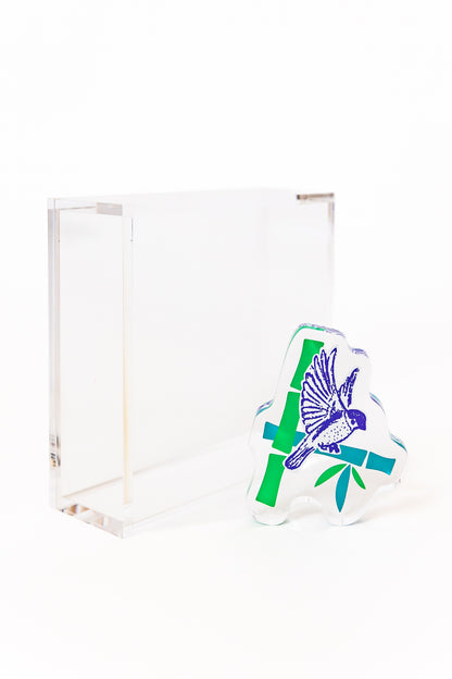 Lucite Napkin Holder & Weight