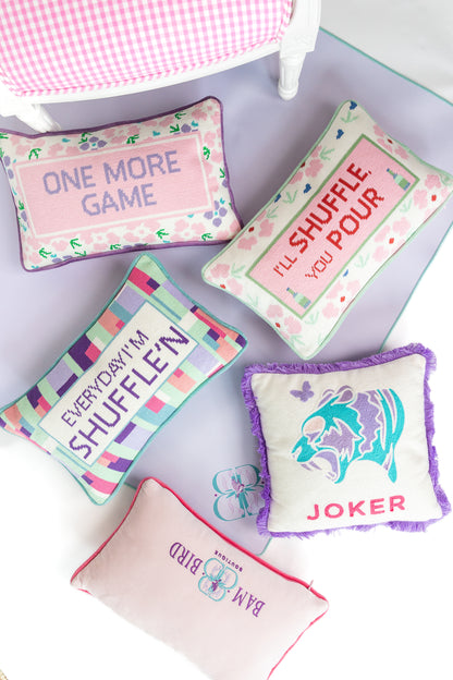 Mahjong Needlepoint Pillow